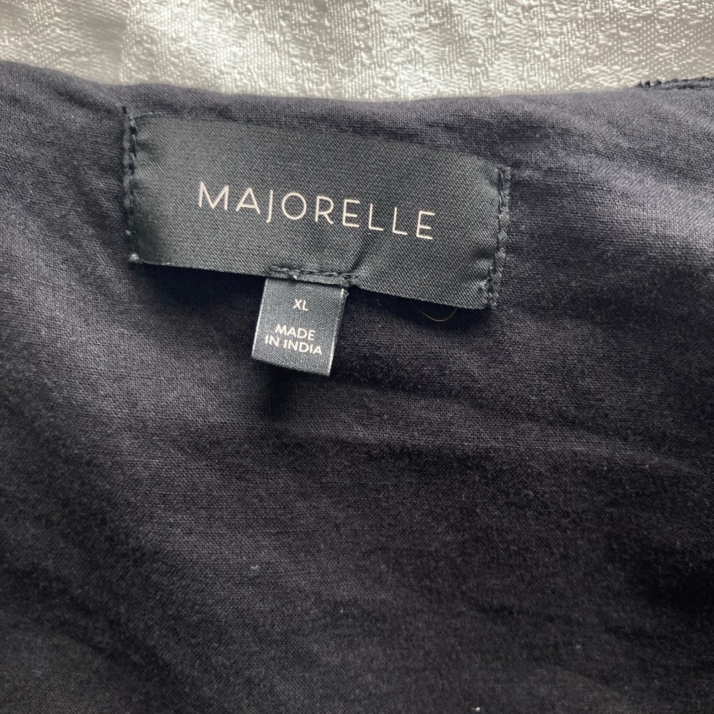Majorelle black ruffle mini dress size xL - Picture 5 of 9